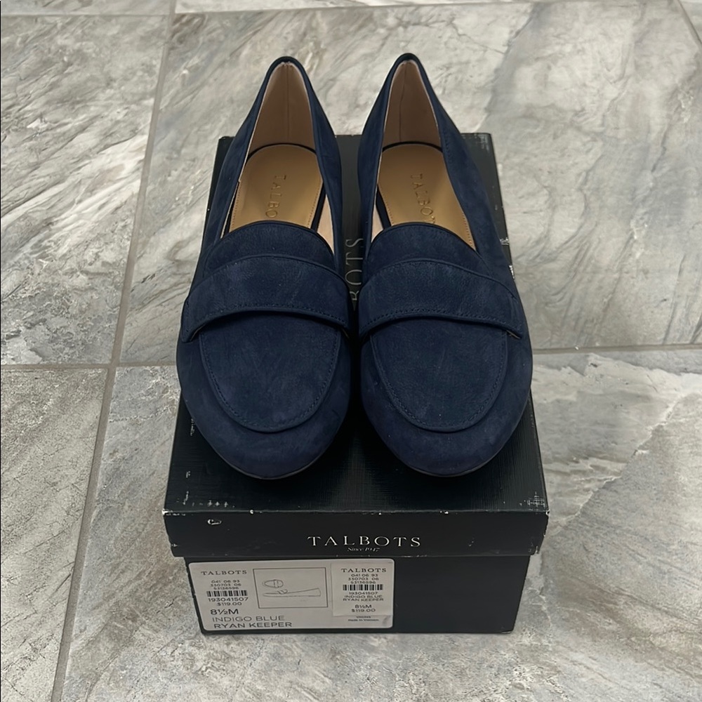 Talbots Indigo Blue Classic Loafers Elegant Flats
